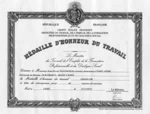 Médaille Grand Or Travail